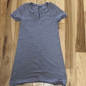 Red, White and Blue Stripped T-Shirt Dress